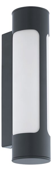 Applique Esterno Moderna Tonego Metallo Grigio Policarbonato Bianco Led
