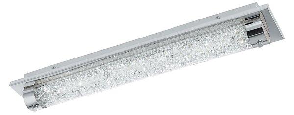 Plafoniera Moderna Tolorico Acciaio Cromo Luce Led Integrato 20,5W
