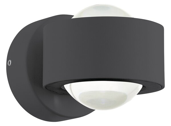 Applique Esterno Moderna Treviolo Alluminio Grigio Led