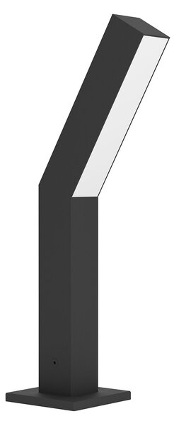 Lampione Per Esterno Moderno Ugento Alluminio Nero Policarbonato Bianco Led