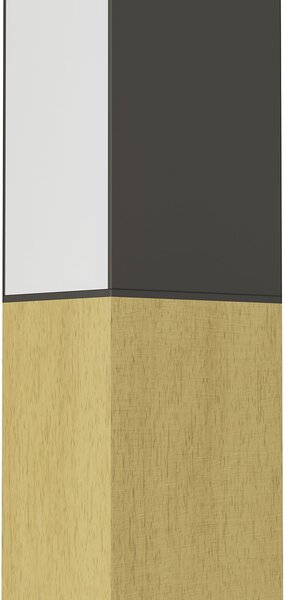 Applique Contemporanea Tudons Alluminio Nero 1 Luce Led Integrato 12W