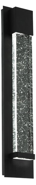 Applique Esterno Moderna Villagrazia Alluminio Nero Led H40Cm