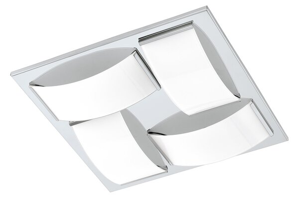 Plafoniera Contemporanea Wasao 1 Acciaio Cromo 4 Luci Led Integrato 5,4W