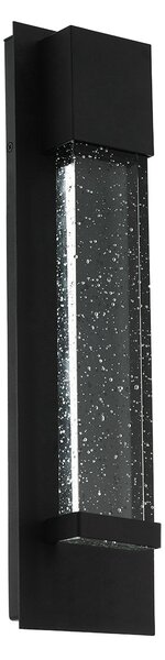 Applique Esterno Moderna Villagrazia Alluminio Nero Led H30Cm