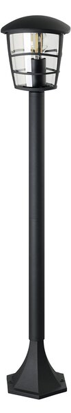 Paletto Esterno Moderno Aloria Alluminio Nero 1 Luce E27