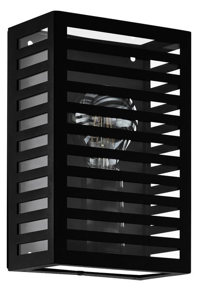Applique Esterno Contemporanea Alamonte 3 Alluminio Nero 1 Luce E27