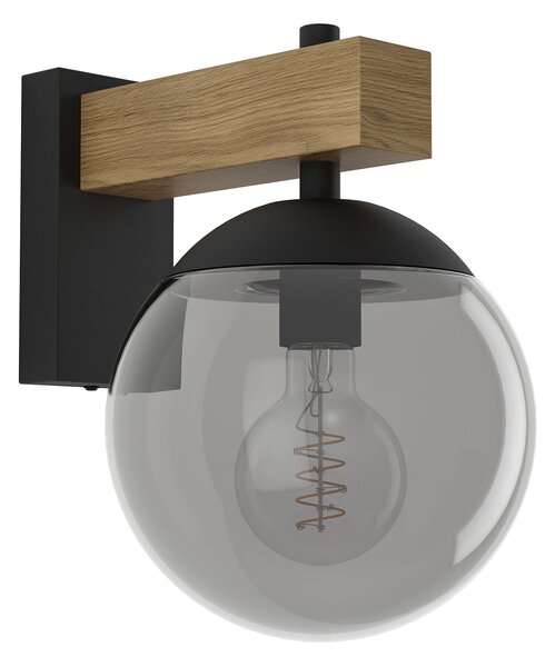 Applique Esterno Contemporanea Bufalata Acciaio Marrone 1 Luce E27