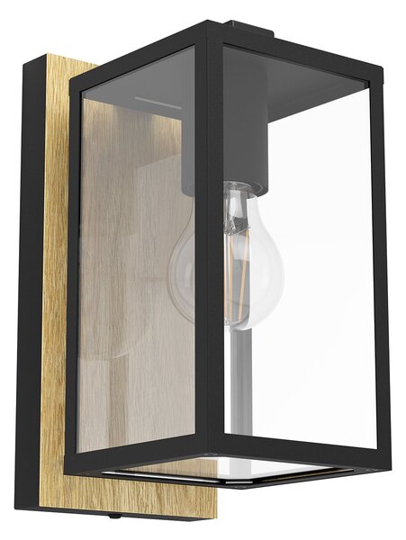 Applique Esterno Contemporanea Budrone Acciaio Marrone 1 Luce E27