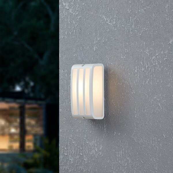 Applique Esterno Contemporanea Camarda Alluminio E Policarbonato Bianco Led