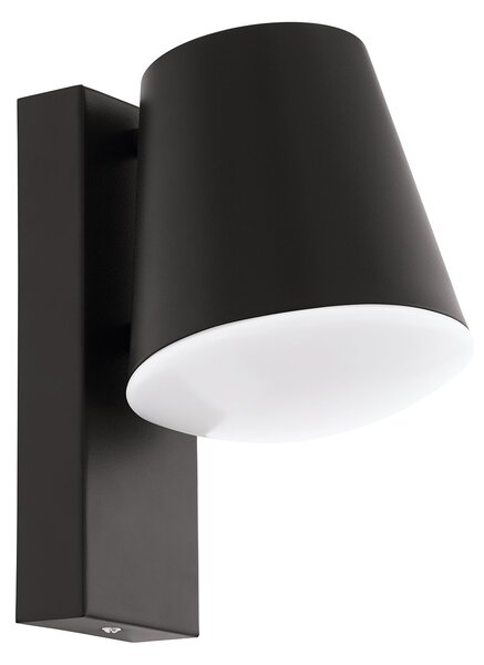 Applique Esterno Contemporanea Caldiero Metallo Grigio Policarbonato Bianco E27