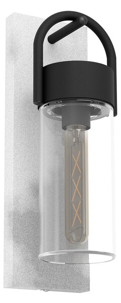 Applique Esterno Contemporanea Carraro Acciaio Grigio 1 Luce E27