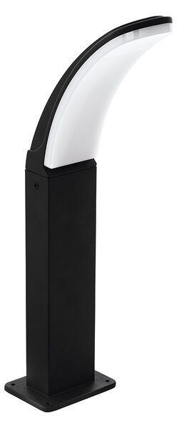 Lampione Per Esterno Contemporaneo Fiumicino Alluminio Nero Policarbonato Bianco Led