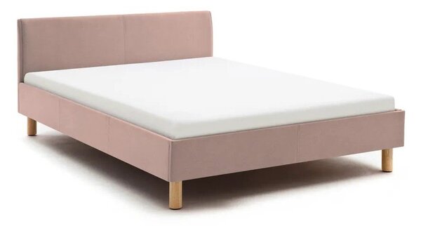 Letto matrimoniale imbottito rosa rete non inclusa 140x200 cm Lena – Meise Möbel