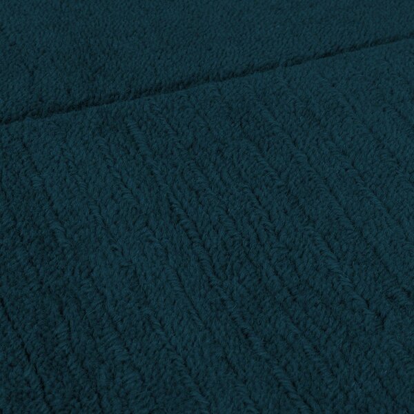 Tappeto blu scuro in lana tessuto a mano 160x230 cm Textured Wool Border – Flair Rugs