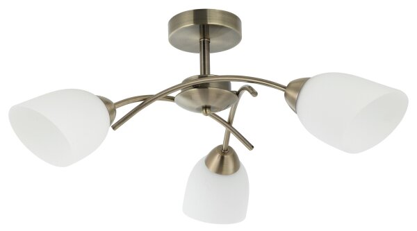 Lampadario a plafone DONNA 3xE27/60W/230V patina