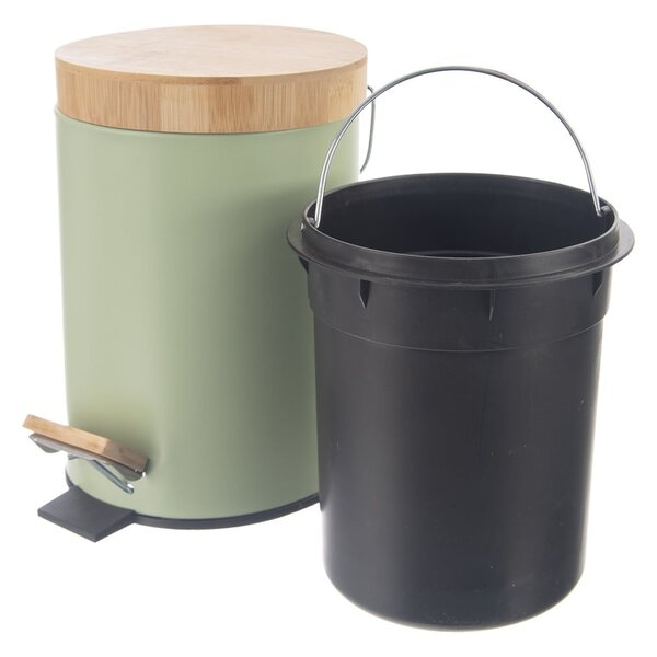 Bidone in metallo con piedini verde chiaro 3 l Greenish - Orion