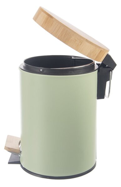 Bidone in metallo con piedini verde chiaro 3 l Greenish - Orion
