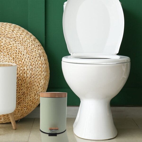 Bidone in metallo con piedini verde chiaro 3 l Greenish - Orion
