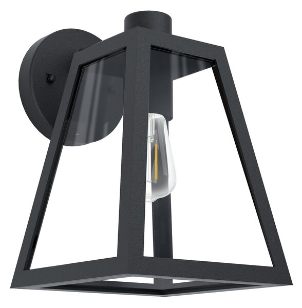 Applique Esterno Contemporanea Mirandola Alluminio Nero E27