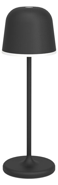 Lampada Esterno Moderna Mannera Alluminio Nero Policarbonato Bianco Led