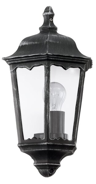 Applique Esterno Classica Navedo Alluminio Nero 1 Luce E27