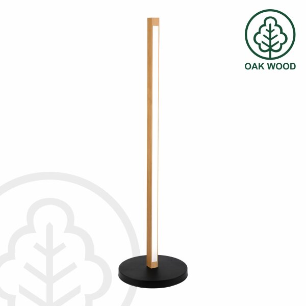 Lampada da terra LED VERDE LED/18W/230V 3000K rovere/nero