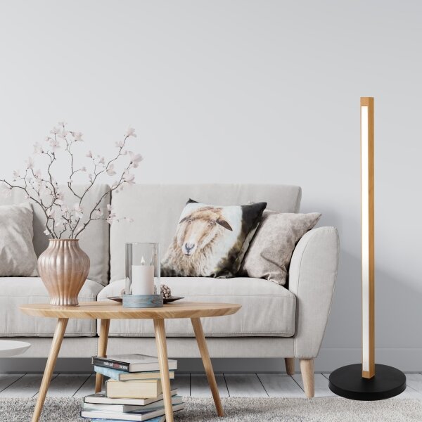 Lampada da terra LED VERDE LED/18W/230V 3000K rovere/nero