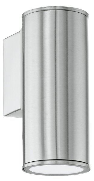 Applique Esterno Moderna Riga Acciaio Argento Led