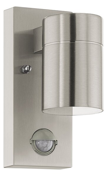 Applique Esterno Moderna Riga 5 Acciaio Argento Vetro Bianco Led