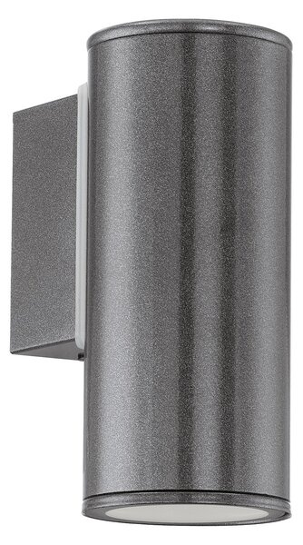 Applique Esterno Moderna Riga Metallo Grigio 1 Luce Gu10