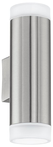 Applique Esterno Moderna Riga-Led Acciaio Argento Led