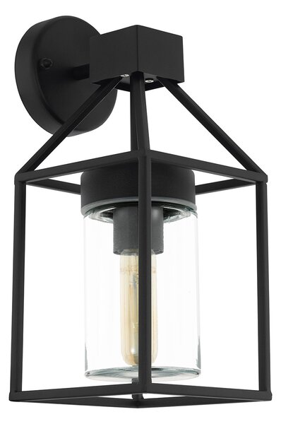 Applique Esterno Contemporanea Trecate Metallo Nero 1 Luce E27