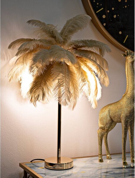 Lampada da tavolo color oro (altezza 55 cm) Palm - Mauro Ferretti