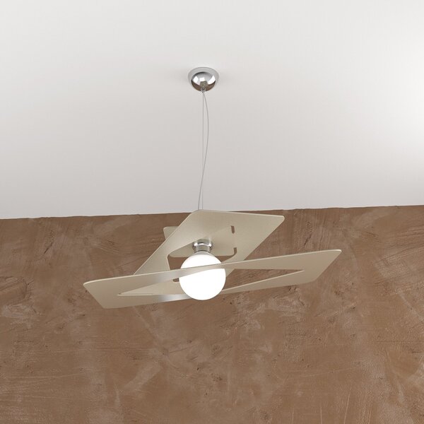Sospensione Moderna Wacky Metallo Sabbia 1 Luce E27 60Cm