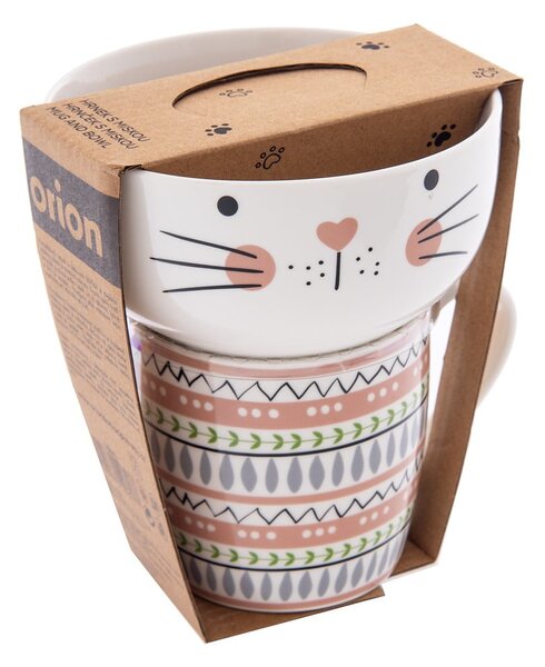 Set di tazza e ciotola in porcellana 2 pezzi 350 ml - Orion