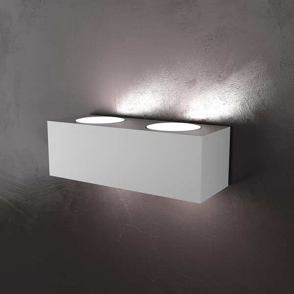 Applique Moderna Eccentric Metallo Grigio 4 Luci Gx53 Biemissione