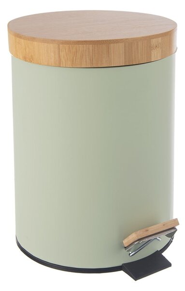 Bidone in metallo con piedini verde chiaro 5 l Greenish - Orion