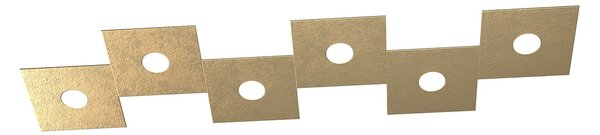 Applique Moderna Eccentric Metallo Foglia Oro 6 Luci Gx53
