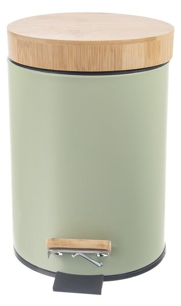 Bidone in metallo con piedini verde chiaro 5 l Greenish - Orion