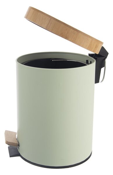 Bidone in metallo con piedini verde chiaro 5 l Greenish - Orion