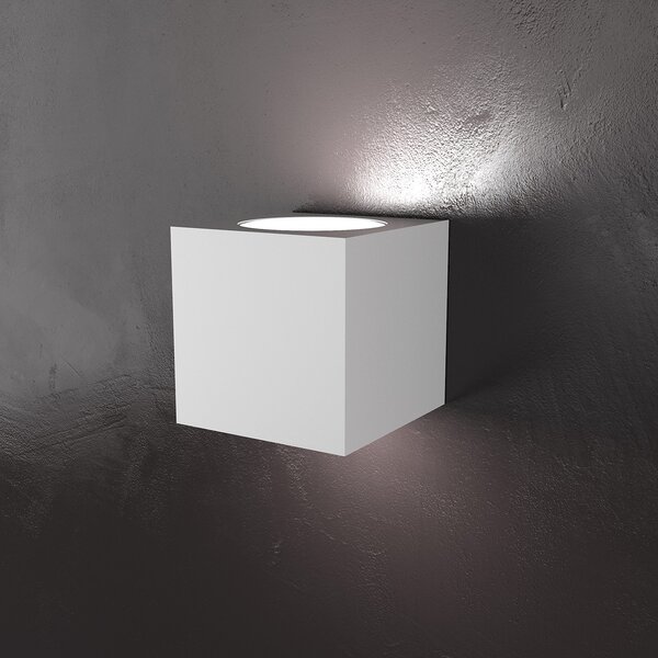 Applique Moderna Eccentric Metallo Bianco 2 Luci Gx53 Biemissione