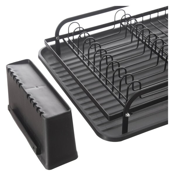 Scolapiatti a due livelli in metallo nero 42,5x32 cm Radka - Orion