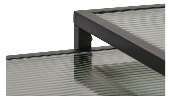 Tavolini in vetro nero in set di 2 pezzi 60x60 cm Bronco - Unique Furniture
