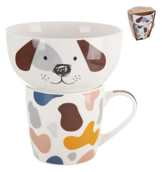 Set di tazza e ciotola in porcellana 2 pezzi 350 ml - Orion