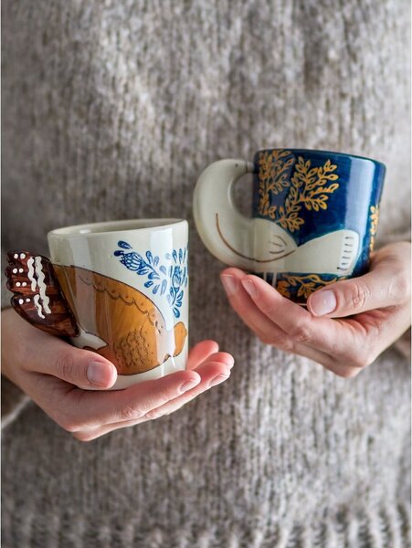 Tazza in gres crema 260 ml Hezha - Bloomingville