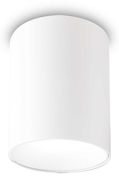 Plafoniera Moderna Nitro Round Alluminio Bianco Led 10W 3000K Luce Calda