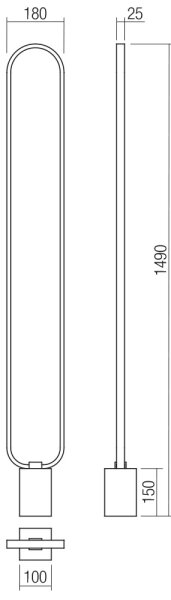 Redo 01-3061 - Lampada da terra dimmerabile a LED ADO LED/24W/230V bianco