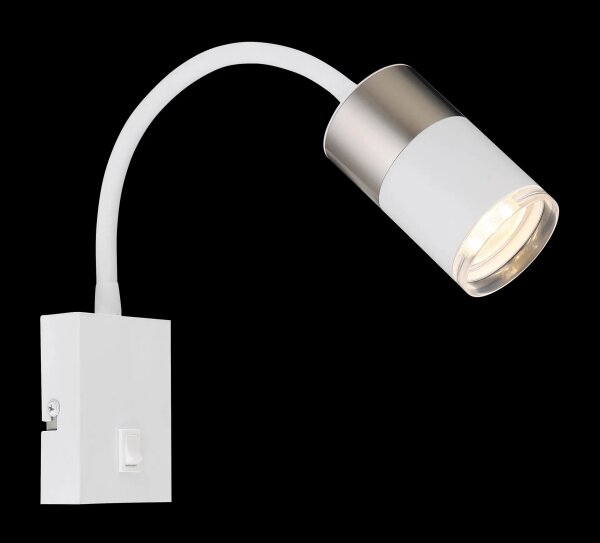 Globo 57851W - Faretto da parete BRISBON 1xGU10/25W/230V bianco/cromo