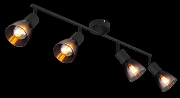 Globo 54312-4 - Faretto SATELLA 4xE14/25W/230V nero