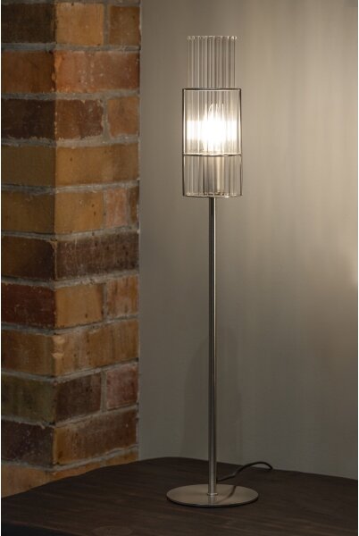 Markslöjd 108558 - Lampada da tavolo TUBO 1xE14/40W/230V 65 cm cromo lucido/clear